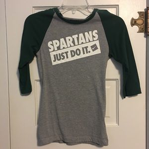 Nike MSU Spartans Baseball Tee | Size XS